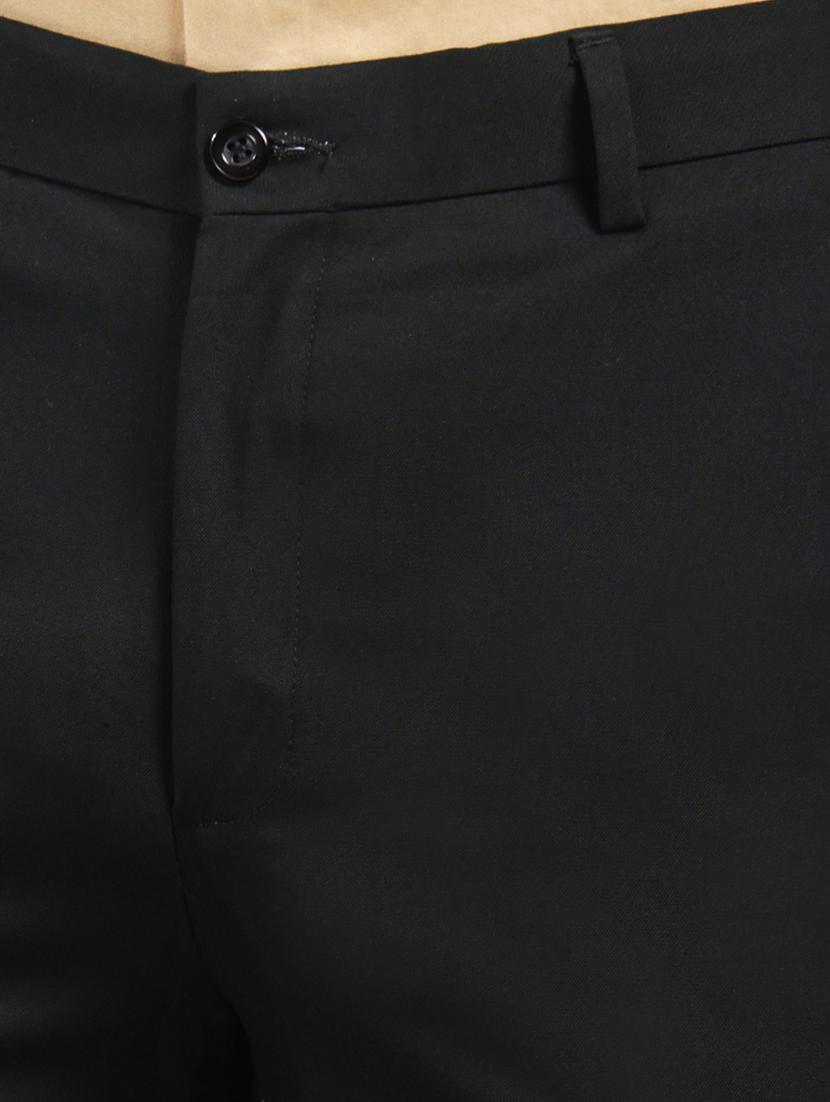 men solid mid rise flat front formal trouser - 22013474 - Standard Image - 5