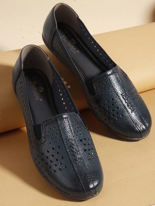 women blue slip on ballerina - 22013506 -  Standard Image - 0