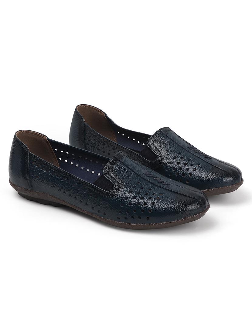 women blue slip on ballerina - 22013506 - Standard Image - 3