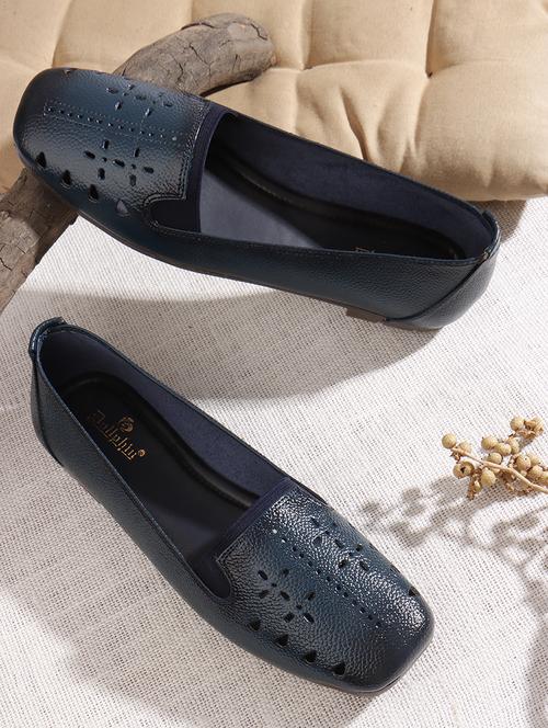 women blue slip on ballerina - 22013508 -  Standard Image - 0
