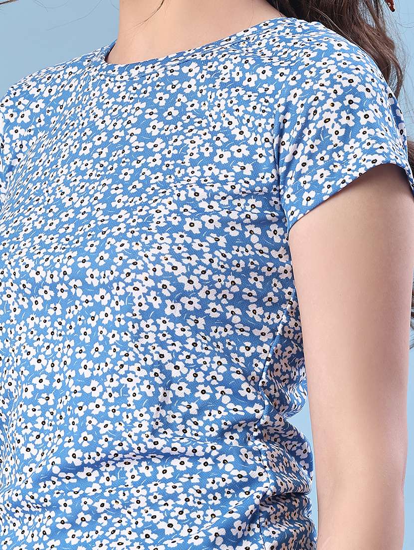 Women Blue Polyester Regular Top - 22013832 -  Standard Image - 5