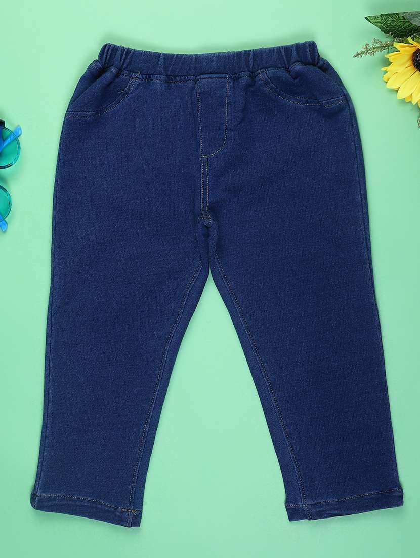 kids solid mid rise nightwear pyjama