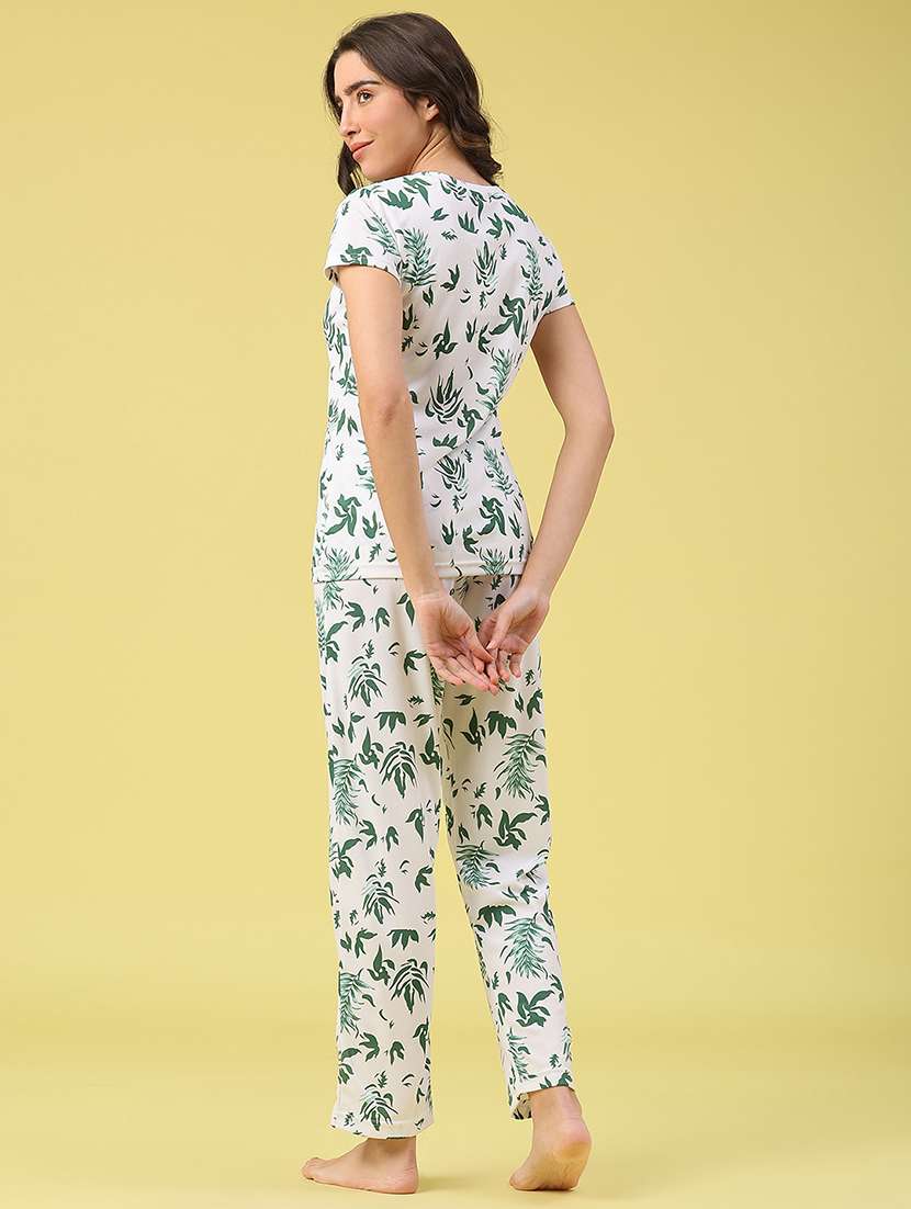 women printed nightwear pyjama set - 22013887 -  Standard Image - 3
