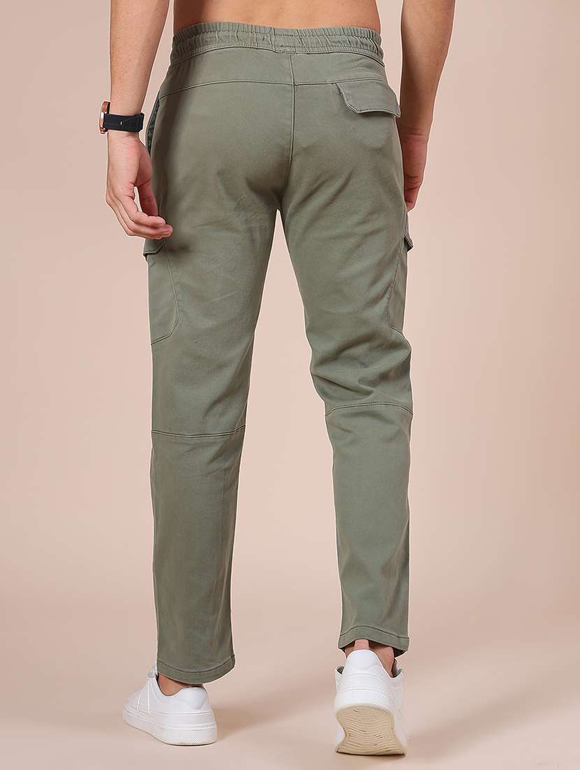 men solid mid rise cargo - 22013950 -  Standard Image - 3