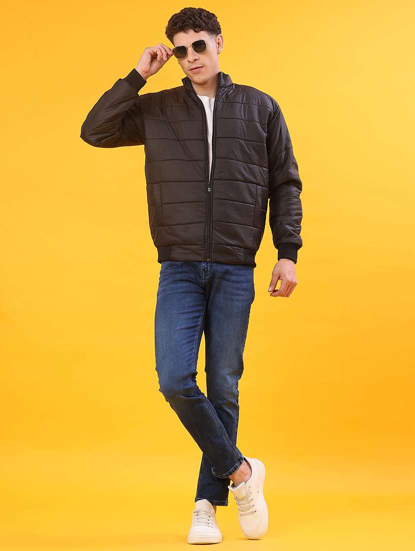 men solid long sleeve puffer jacket - 22013969 -  Standard Image - 5