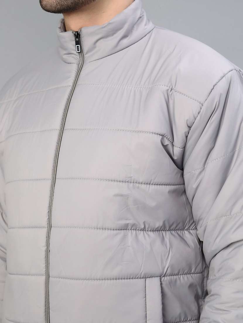 men solid long sleeve regular fit puffer jacket - 22013971 -  Standard Image - 5