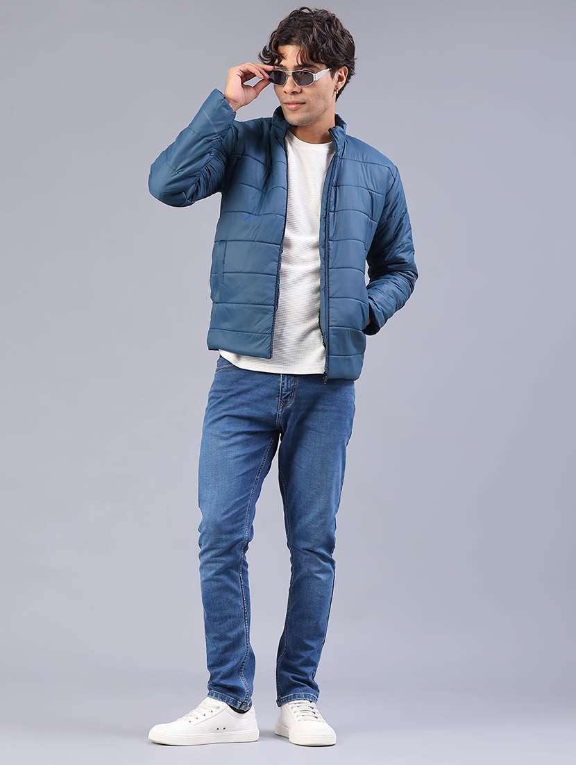 men solid long sleeve puffer jacket - 22013972 -  Standard Image - 5