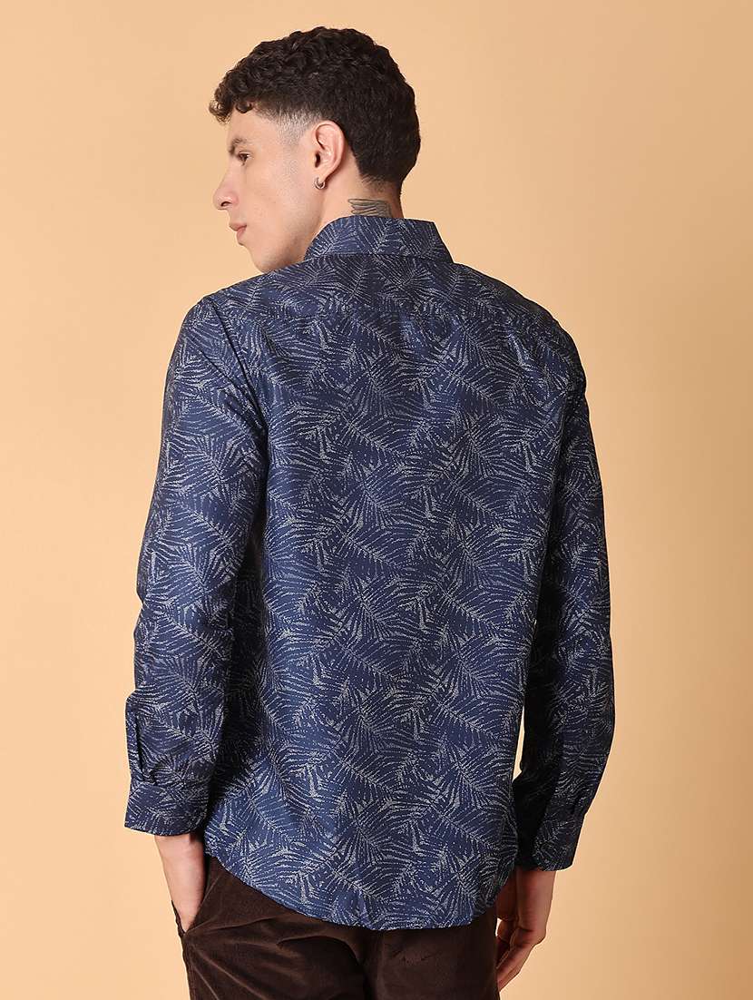 men printed long sleeve regular fit casual shirt - 22014050 -  Standard Image - 3