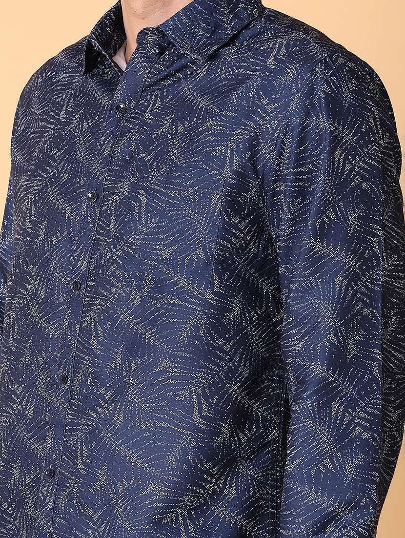 men printed long sleeve regular fit casual shirt - 22014050 -  Standard Image - 5