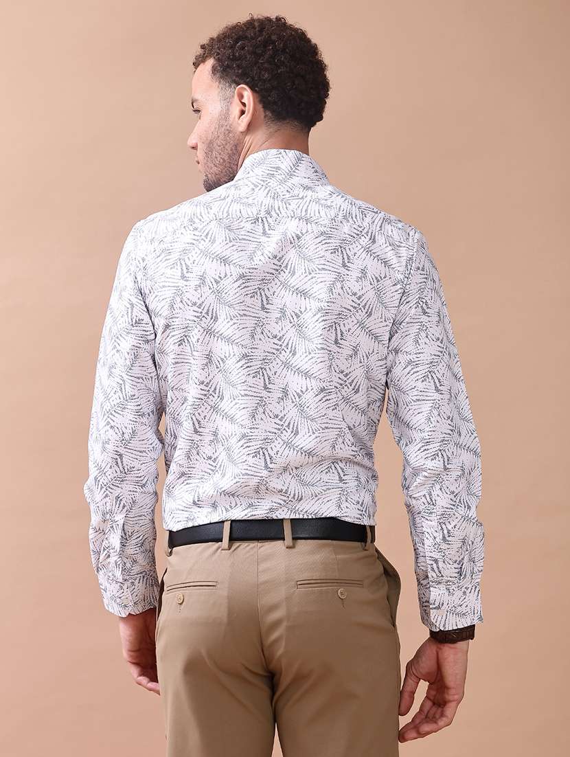 men printed long sleeve regular fit casual shirt - 22014051 -  Standard Image - 3