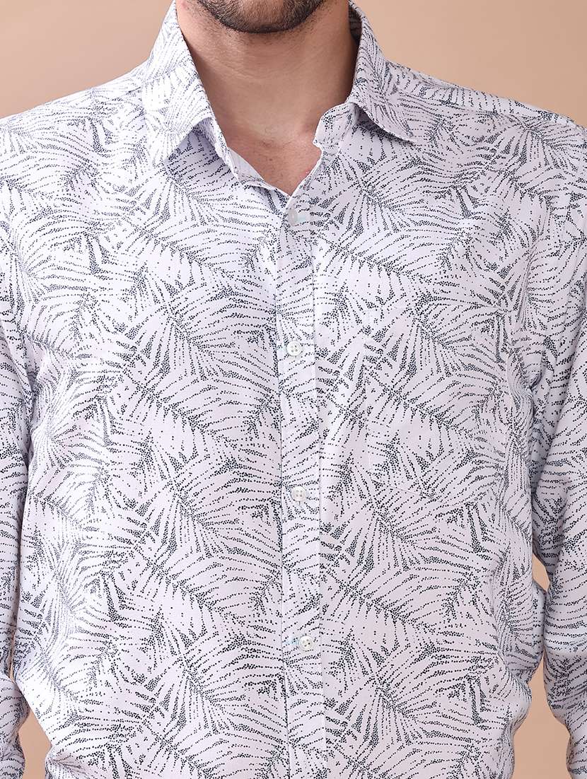 men printed long sleeve regular fit casual shirt - 22014051 -  Standard Image - 5