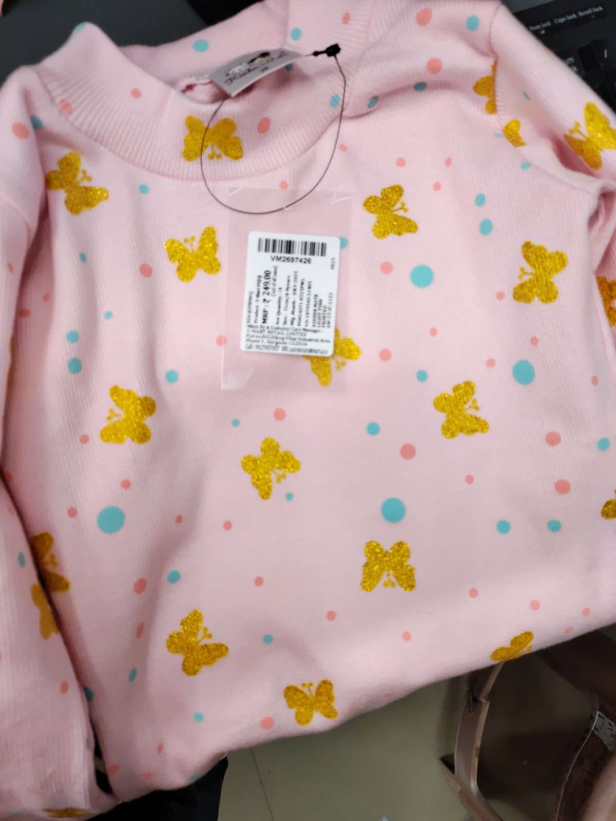 light pink poly cotton single jersey tshirt - 22014054 - Zoom Image - 0