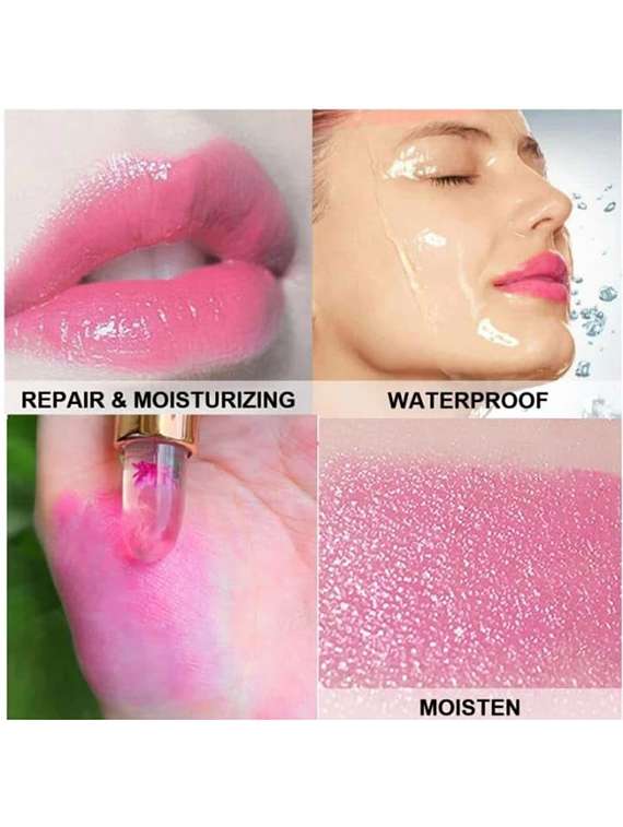 jelly flower transparent color changing lip balm lipstick - 22014104 - Standard Image - 3