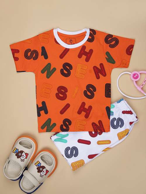 kids printed t-shirt and shorts co-ord set - 22014142 - Standard Image - 0