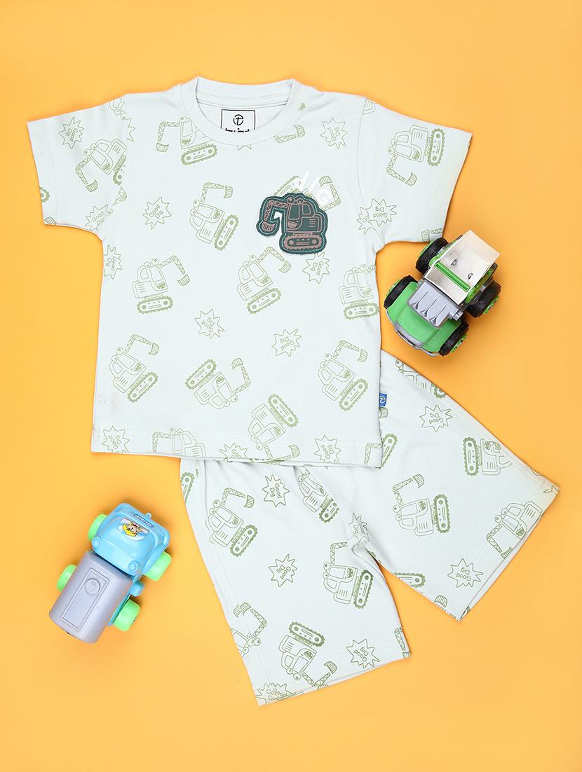 kids printed t-shirt and shorts co-ord set - 22014144 - Zoom Image - 0