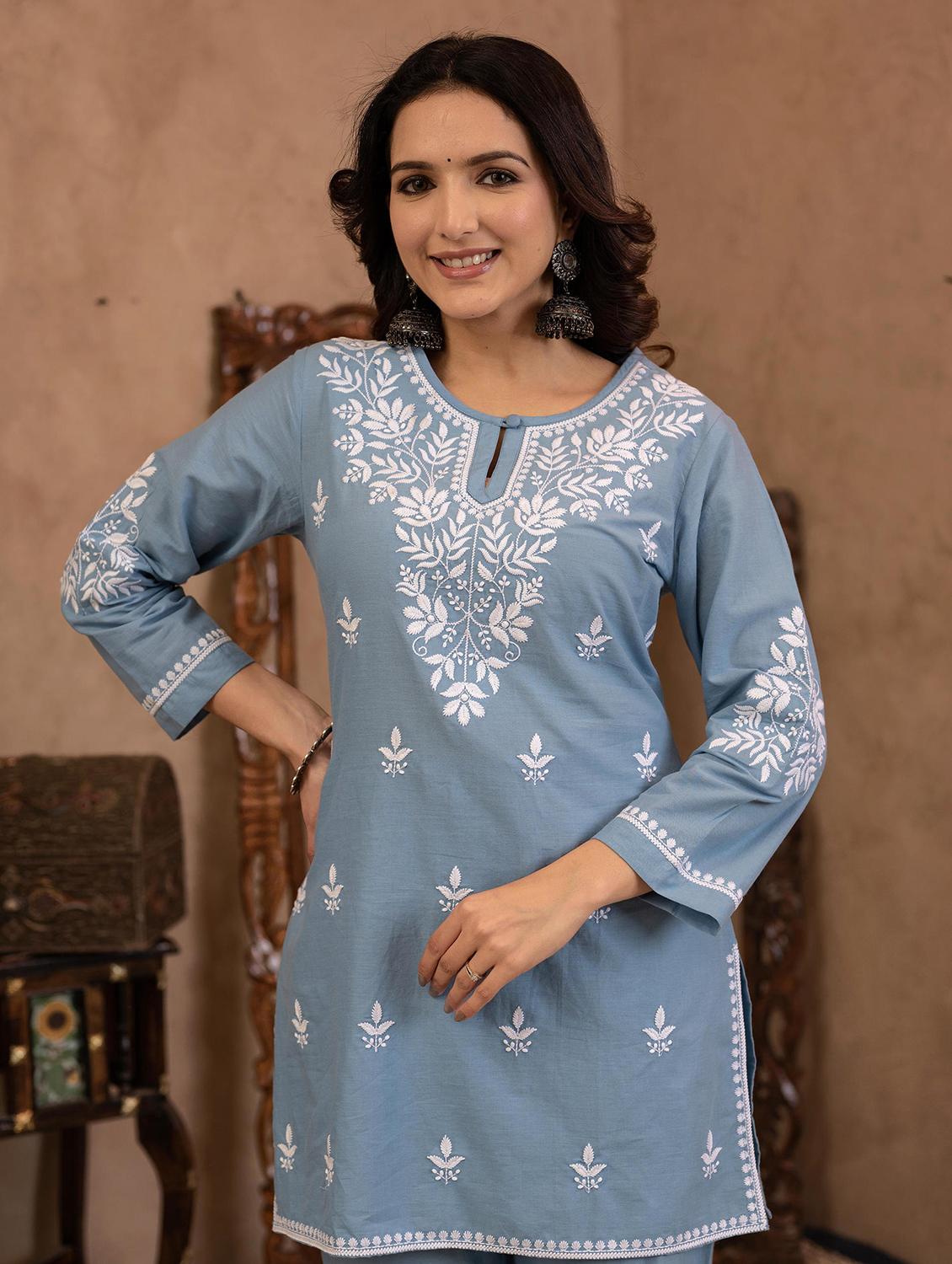 women three quarter sleeve ethnic co-ord set - 22014584 - Standard Image - 5