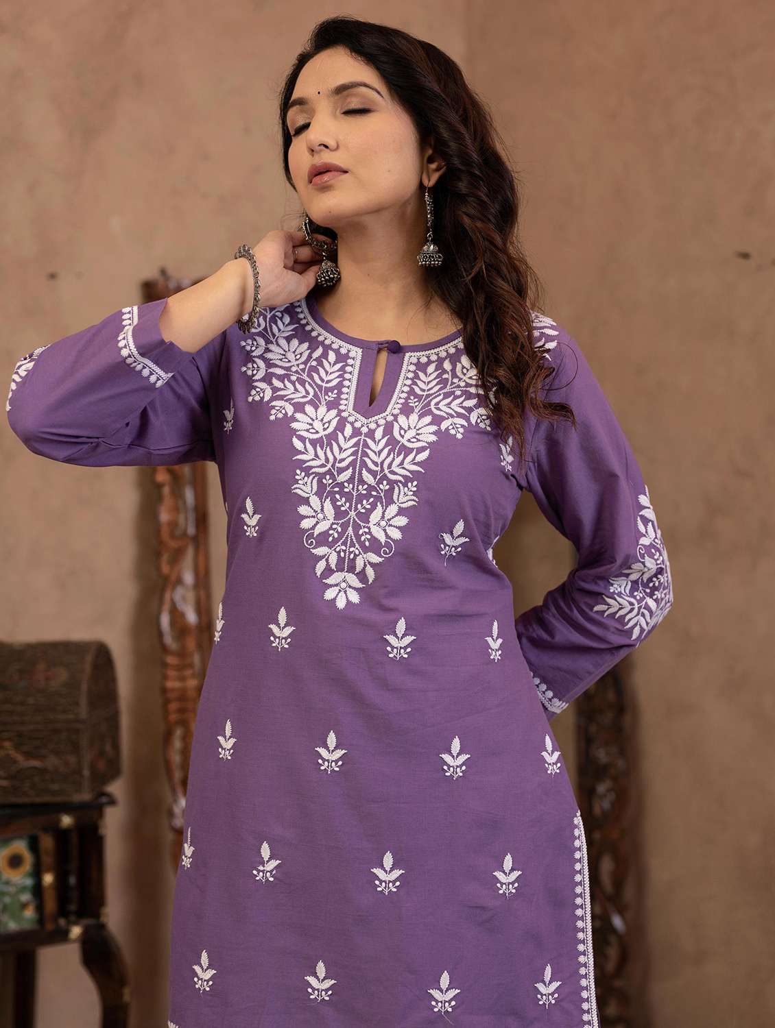 women three quarter sleeve ethnic co-ord set - 22014585 -  Standard Image - 5