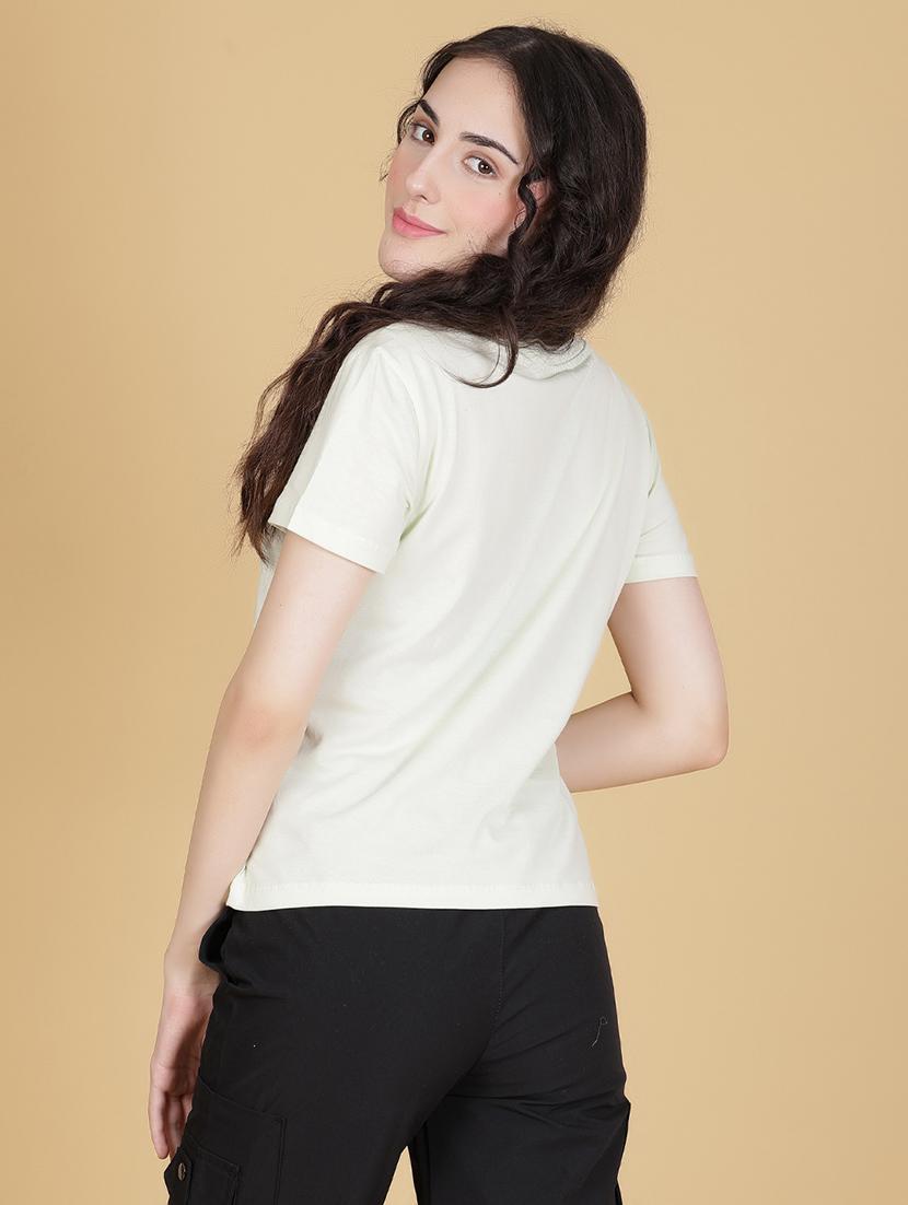 light green cotton regular tshirt - 22014613 - Standard Image - 3
