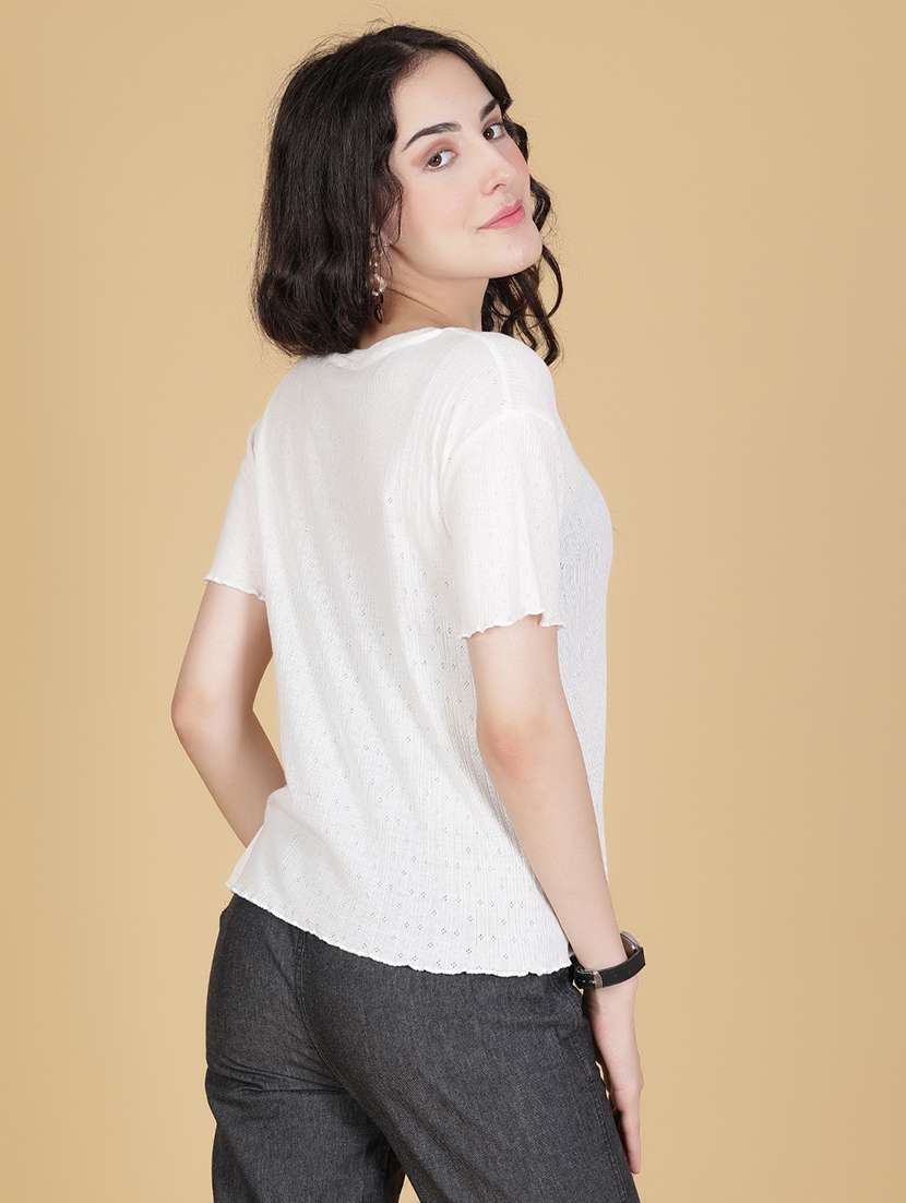 white cotton boxy tshirt - 22014621 -  Standard Image - 3