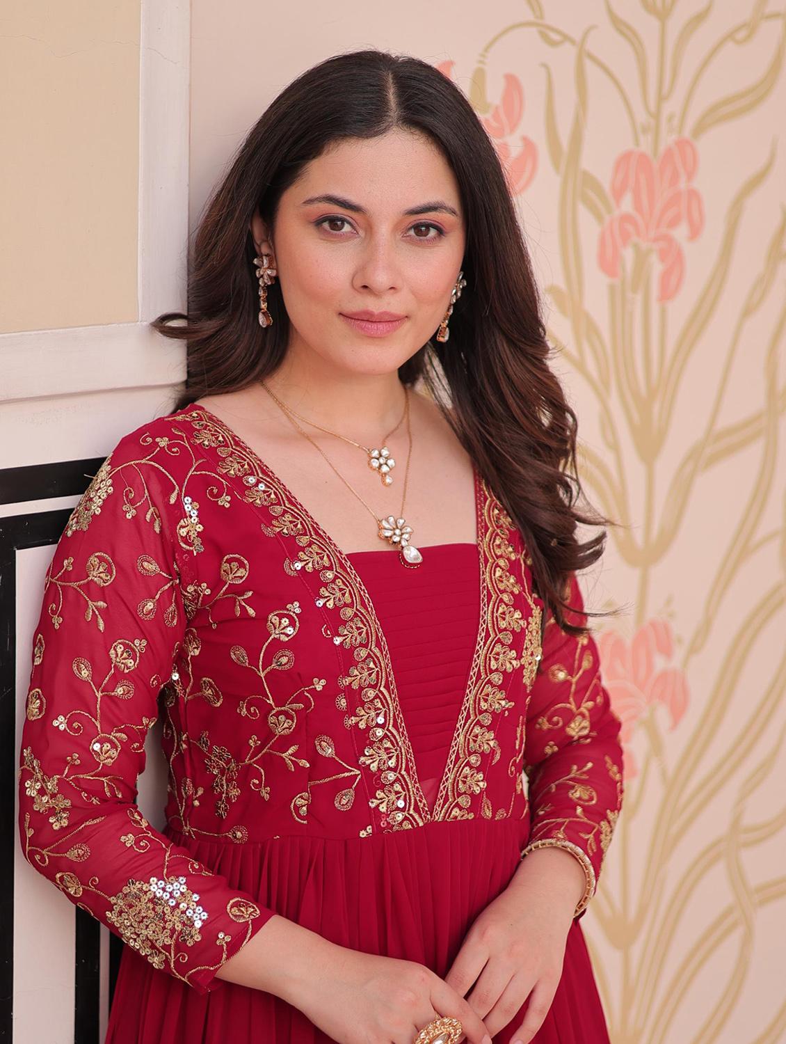 women solid with work square neck tiered ethnic dress - 22014723 - Standard Image - 3