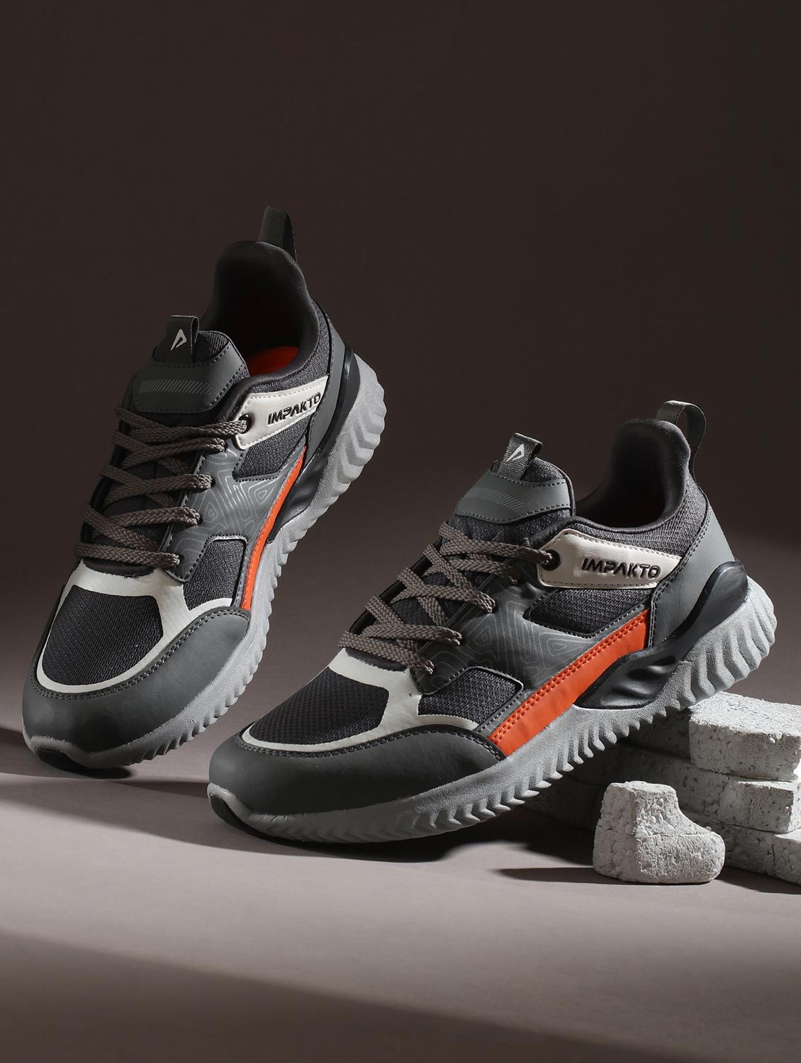 men grey solid lace up sneaker - 22015920 -  Zoom Image - 0