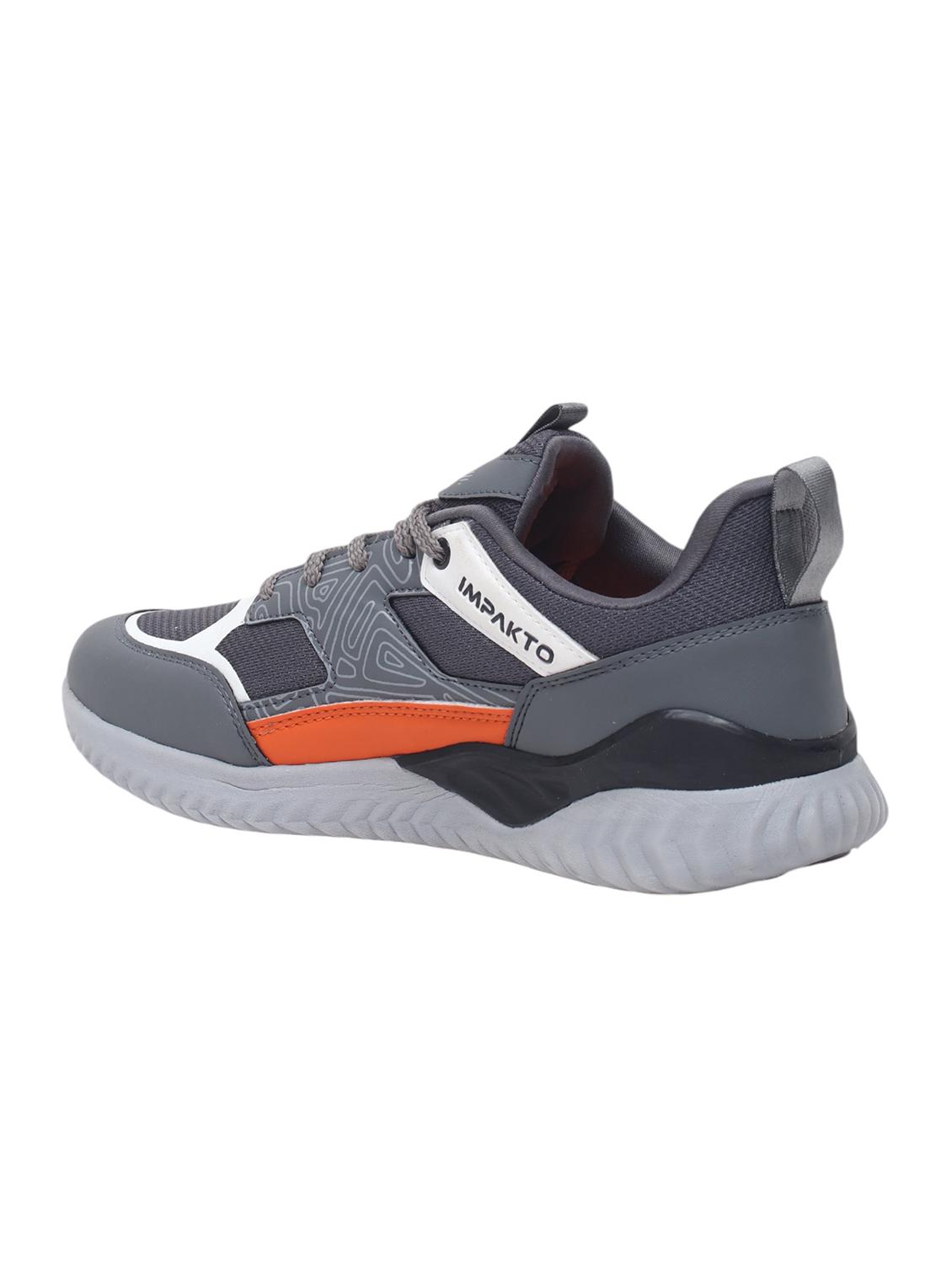 men grey solid lace up sneaker - 22015920 - Standard Image - 3