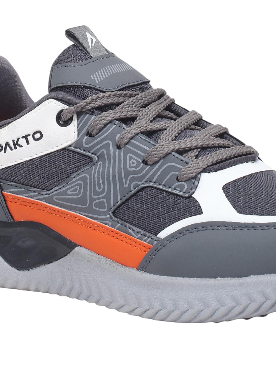 men grey solid lace up sneaker - 22015920 - Standard Image - 5