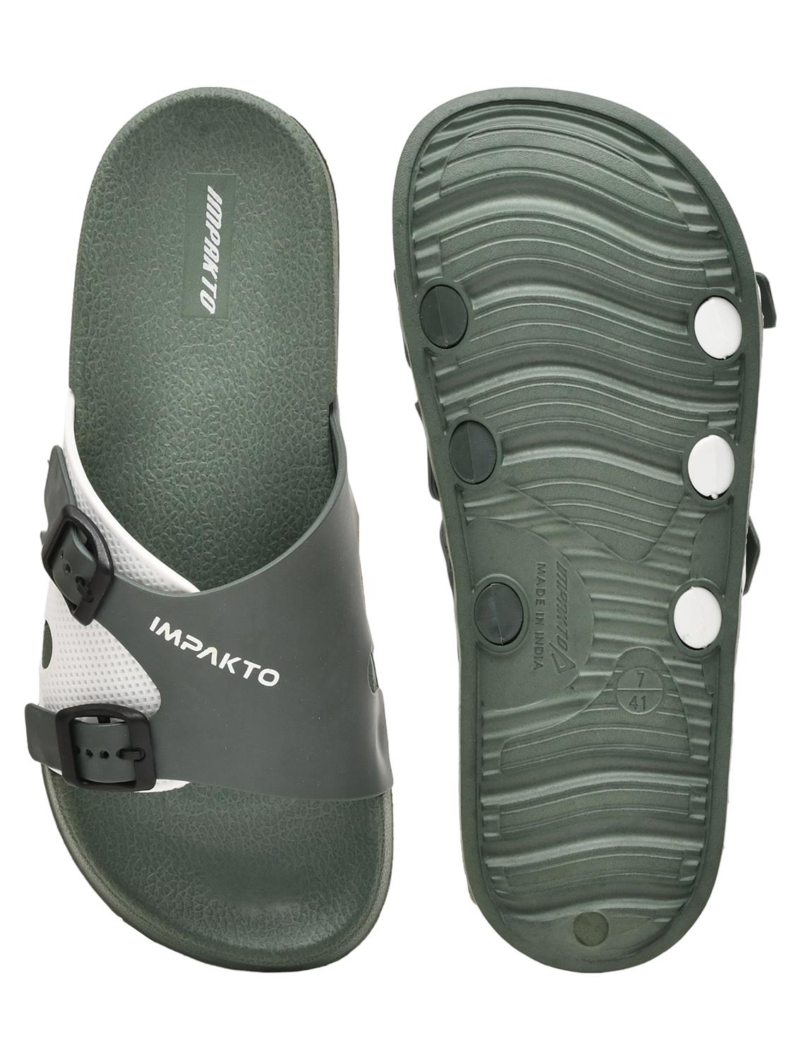 men olive slip on slider - 22016033 - Standard Image - 3