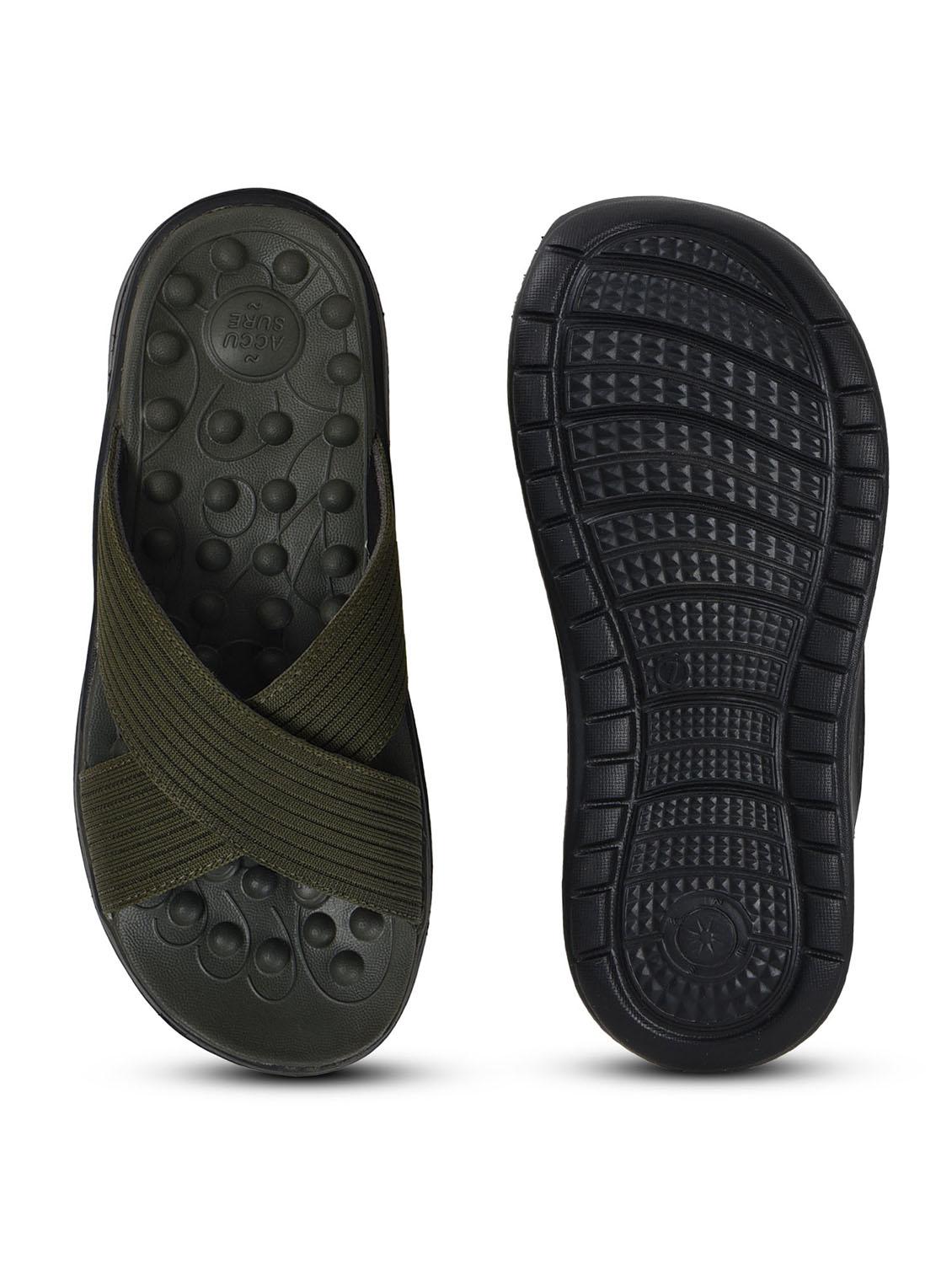 men olive slip on slider - 22016320 - Standard Image - 3