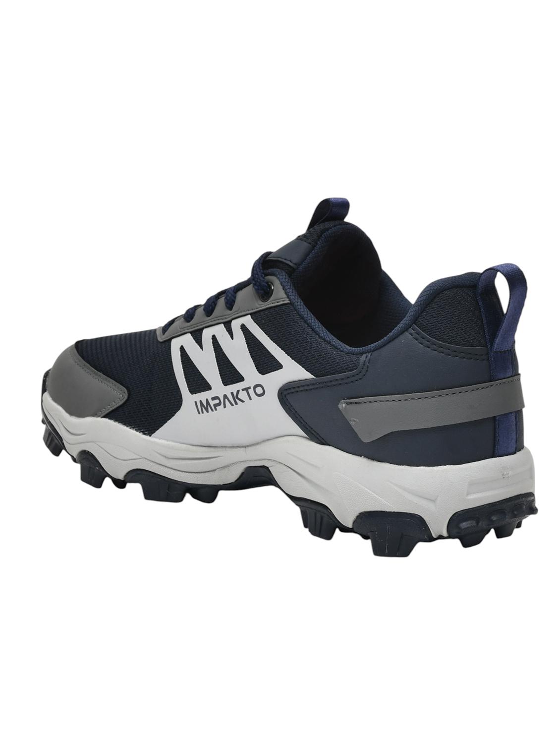 men navy blue lace up sport shoe - 22016324 - Standard Image - 3