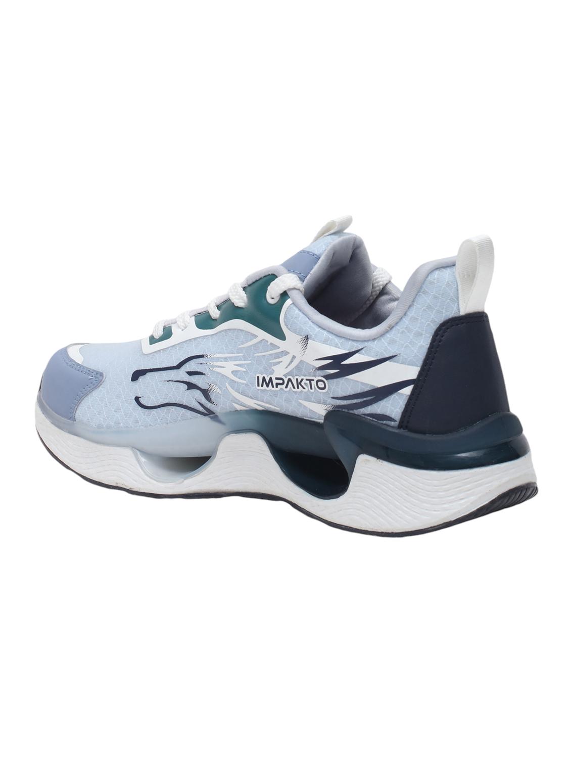 men light blue lace up sport shoe - 22016329 - Standard Image - 3