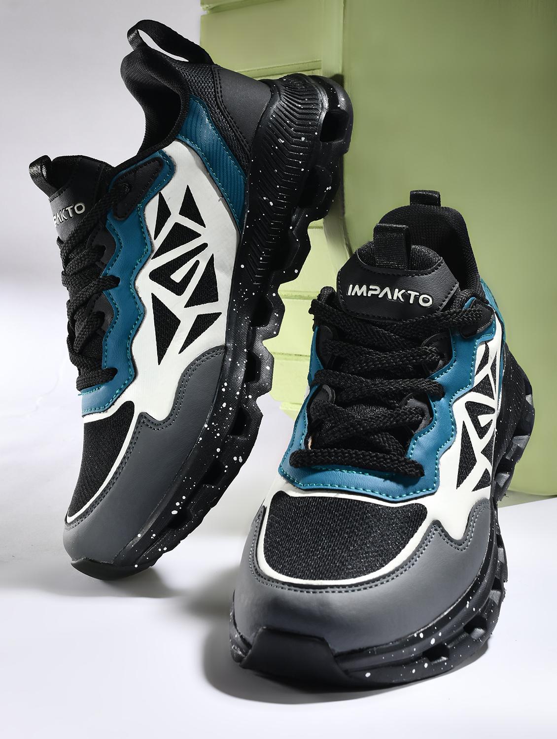 men color block lace up sport shoe