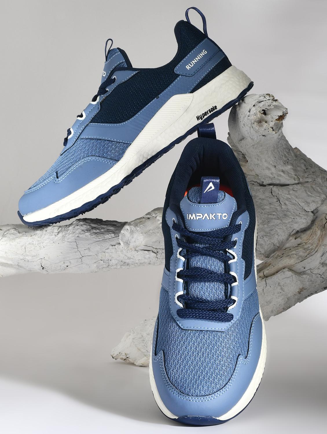 men blue lace up sport shoe