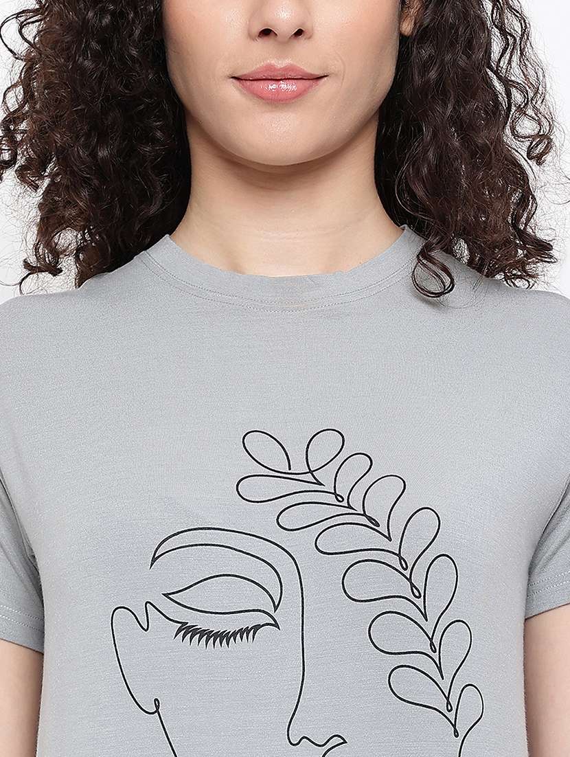 women printed nightwear shorts set - 22016387 -  Standard Image - 5