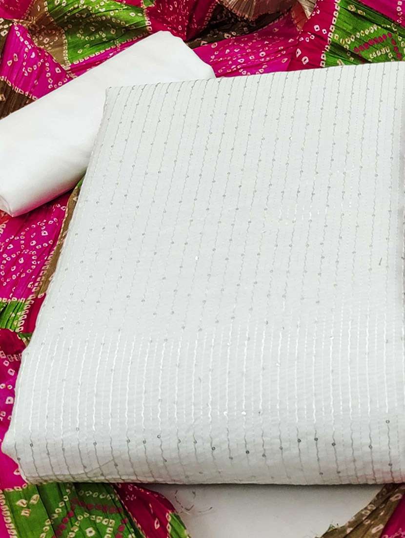 women solid with work embroidered unstitched suit set - 22016404 -  Standard Image - 3