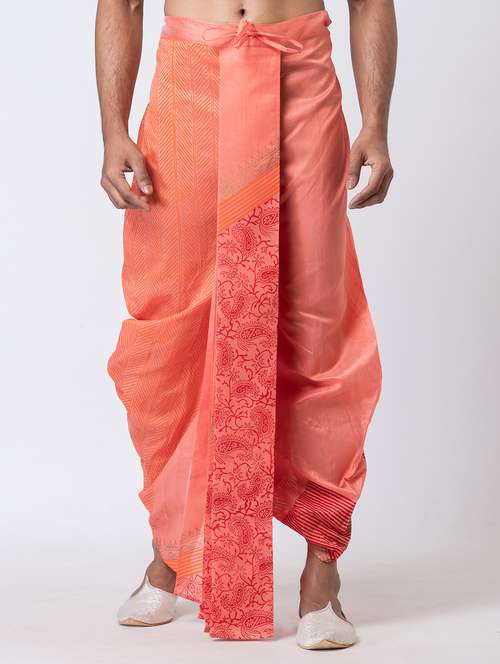 men printed mid rise draped dhoti - 22016477 -  Standard Image - 0
