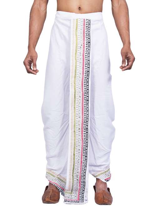 men printed mid rise draped dhoti - 22016482 -  Standard Image - 0