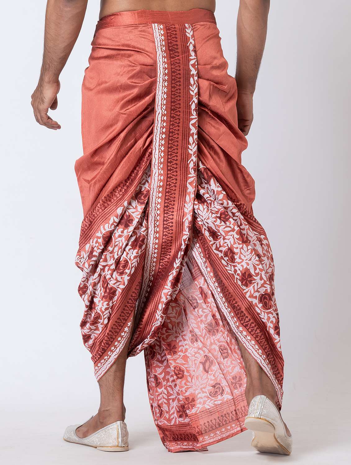 men printed mid rise draped dhoti - 22016489 -  Standard Image - 3