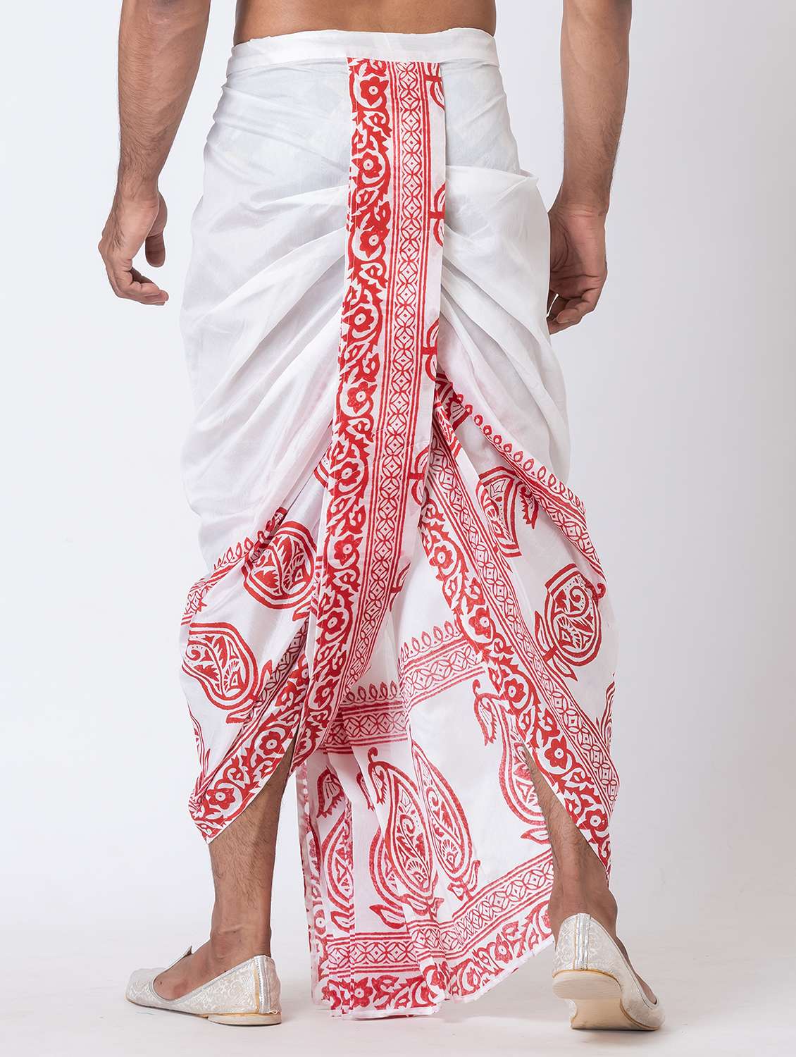 men printed mid rise draped dhoti - 22016506 -  Standard Image - 3
