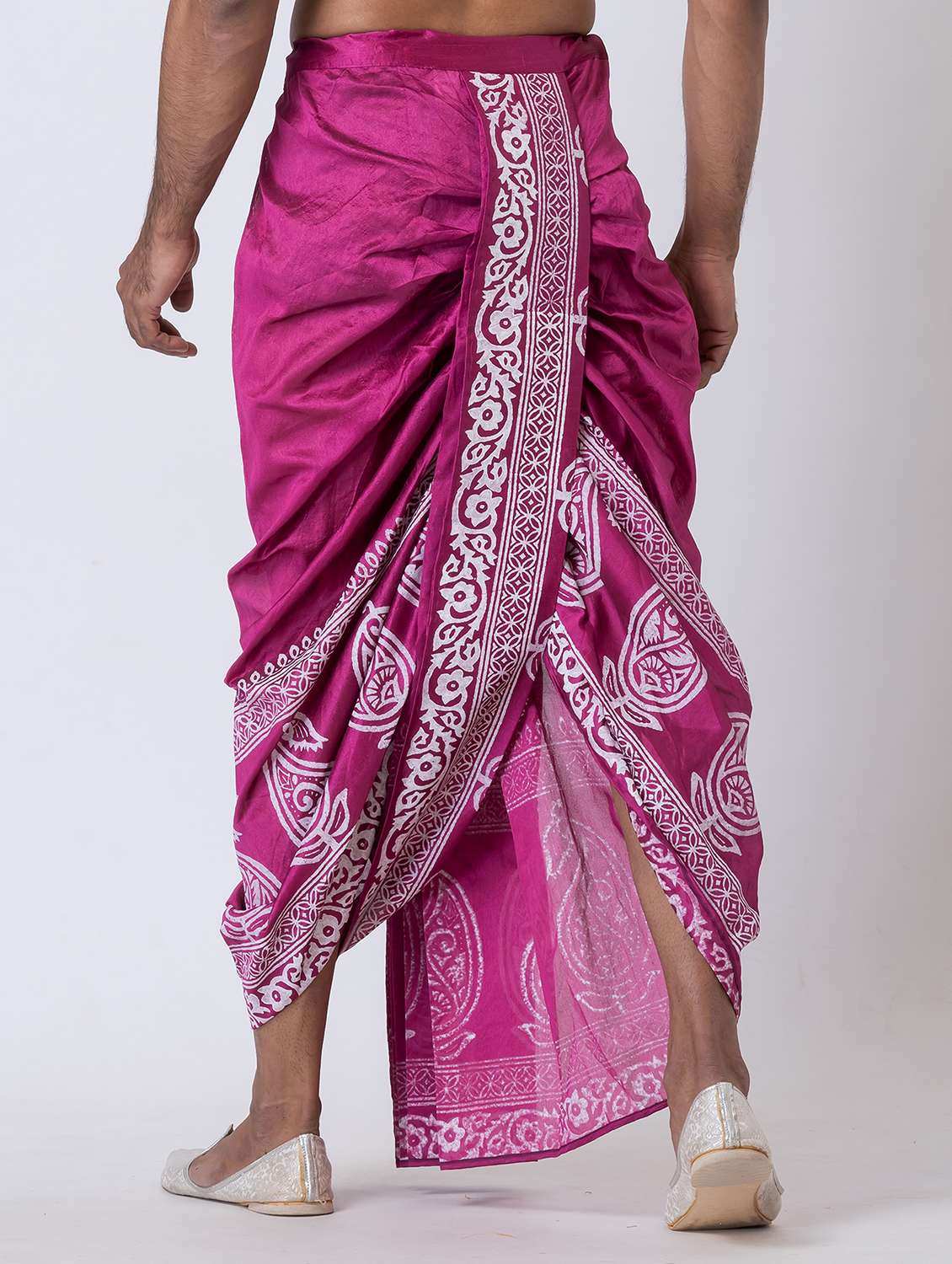 men printed mid rise draped dhoti - 22016526 -  Standard Image - 3