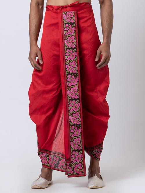 men printed mid rise draped dhoti - 22016535 -  Standard Image - 0