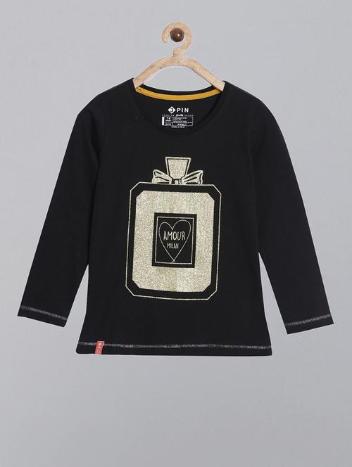 girls printed round neck long sleeve tee - 22016552 - Standard Image - 0