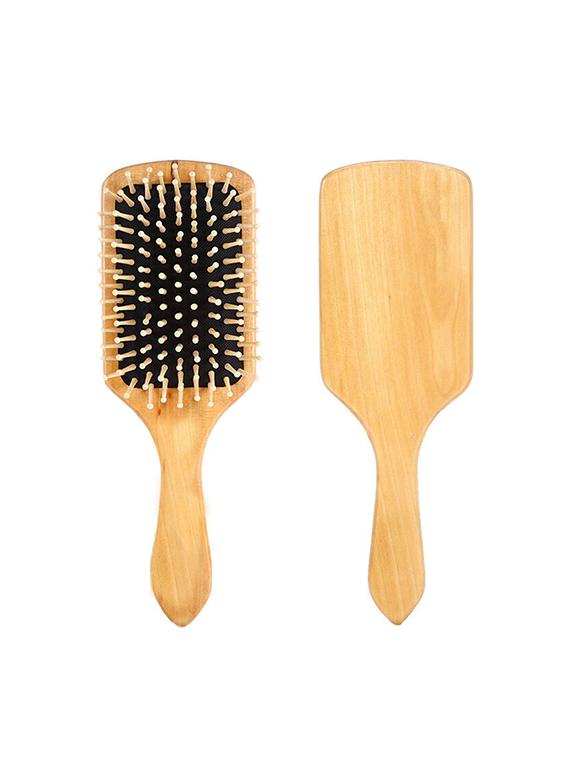 wooden paddle brush hair brush
