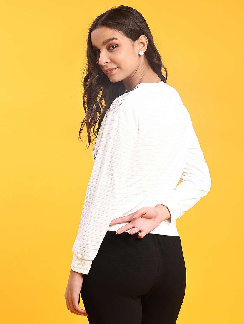 women printed long sleeve sweatshirt - 22016604 -  Standard Image - 3