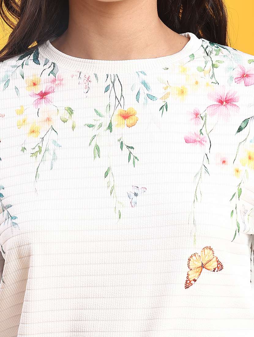 women printed long sleeve sweatshirt - 22016604 -  Standard Image - 5