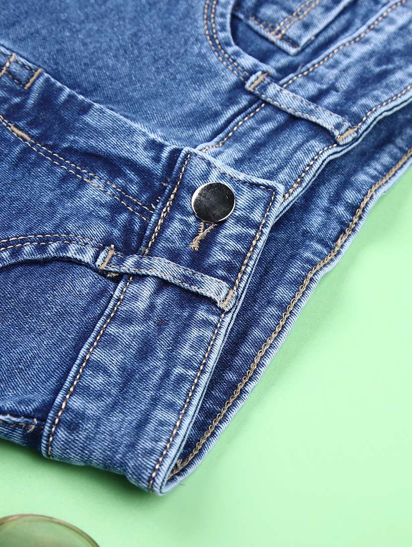 girls solid mid rise shorts  - 22016614 -  Standard Image - 3