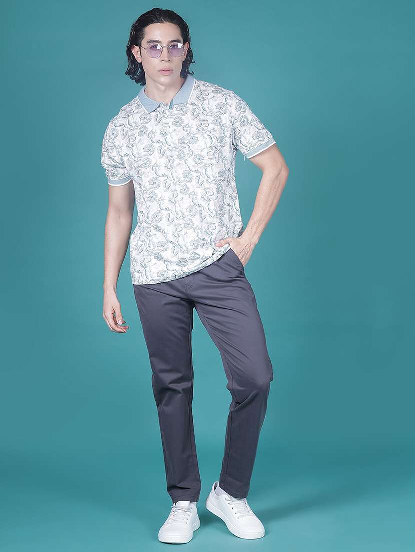 men printed short sleeve regular fit polo t-shirt - 22016675 -  Standard Image - 3