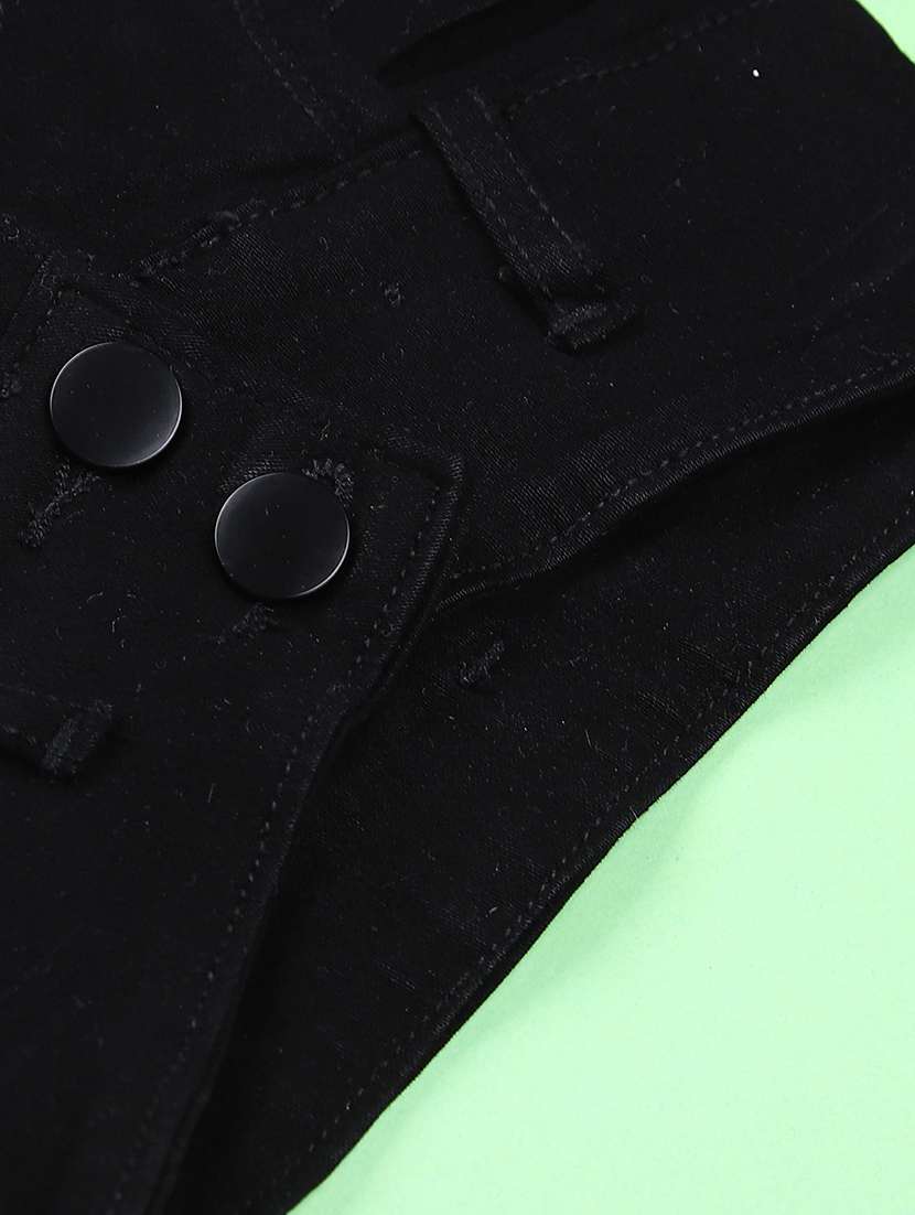 girls solid mid rise shorts  - 22016696 -  Standard Image - 3