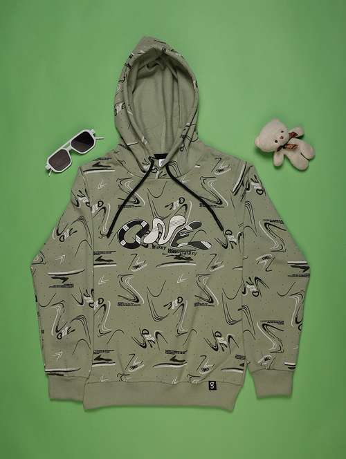 boys printed long sleeve hooded sweatshirt - 22016739 -  Standard Image - 0