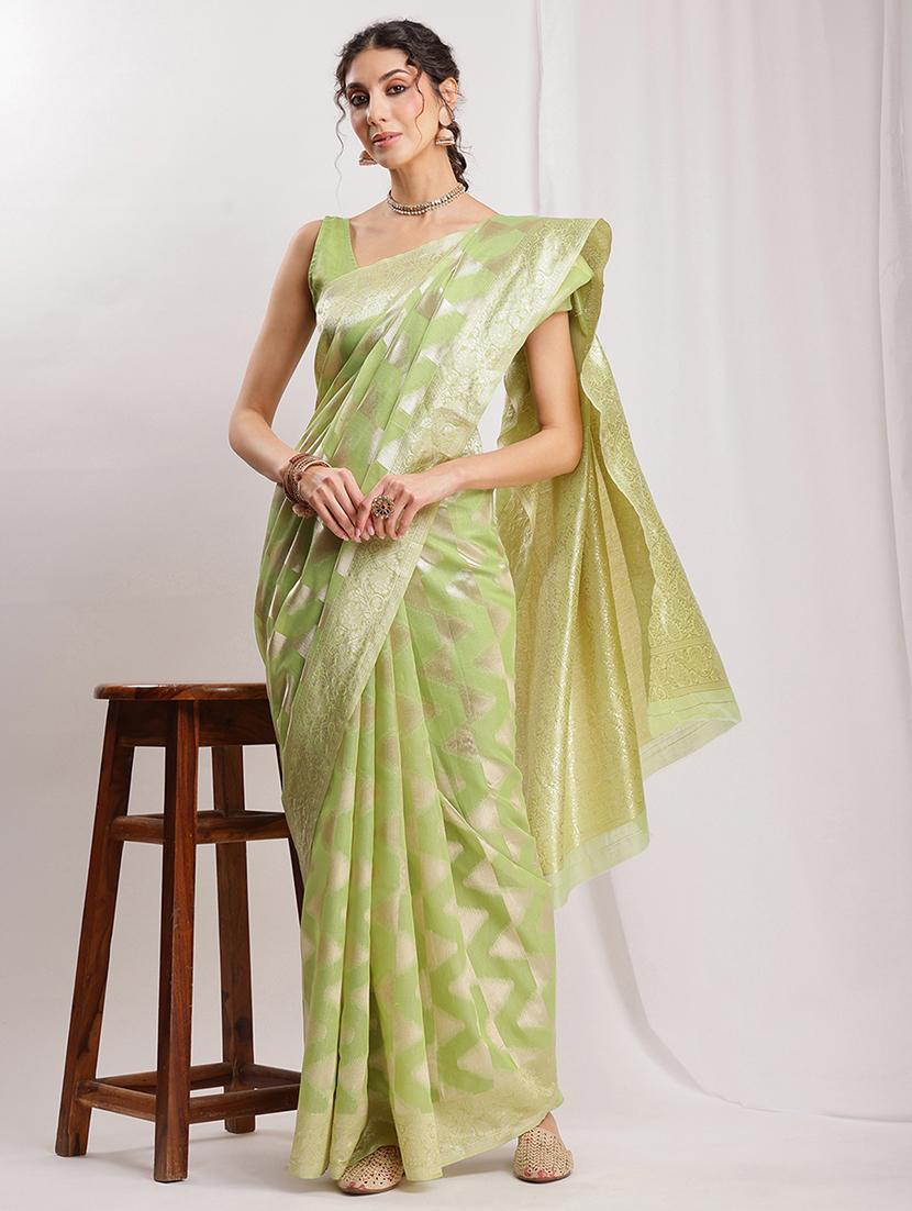 women self design banarasi saree with blouse - 22017392 - Standard Image - 3